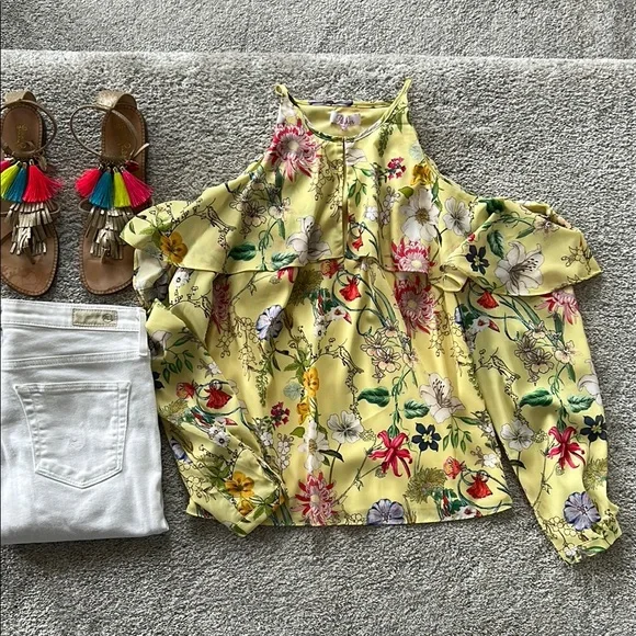 Parker Abby Cold Shoulder Blouse - Picture 1 of 6